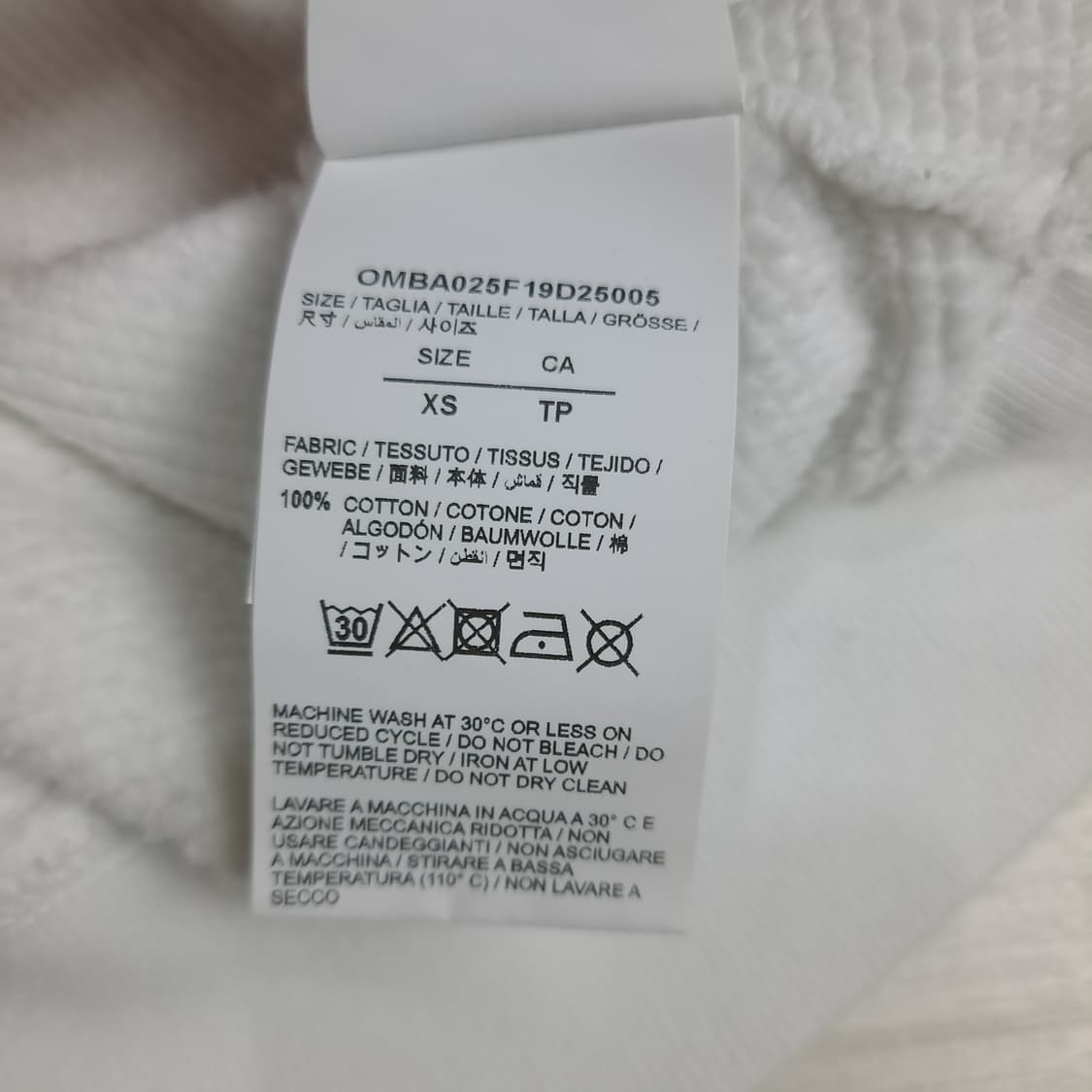 OFF WHITE 오프화이트 맨투맨 xs 상품이미지6