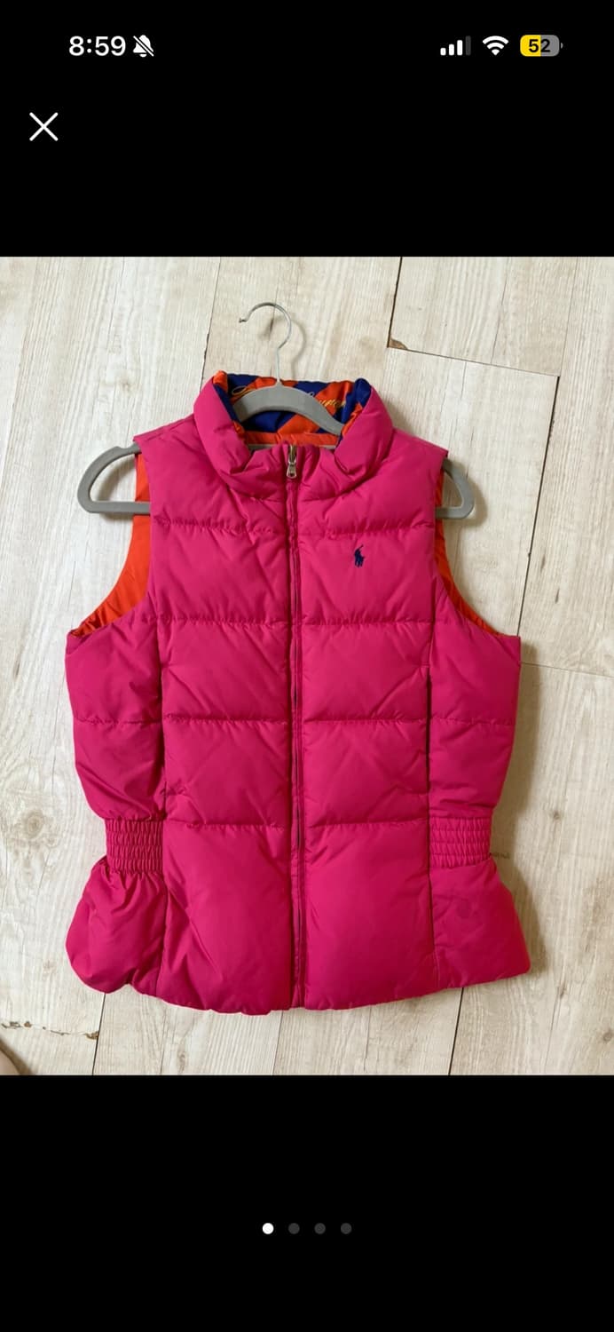 폴로 랄프로렌 여성 핑크 패딩 조끼 s 상품이미지1