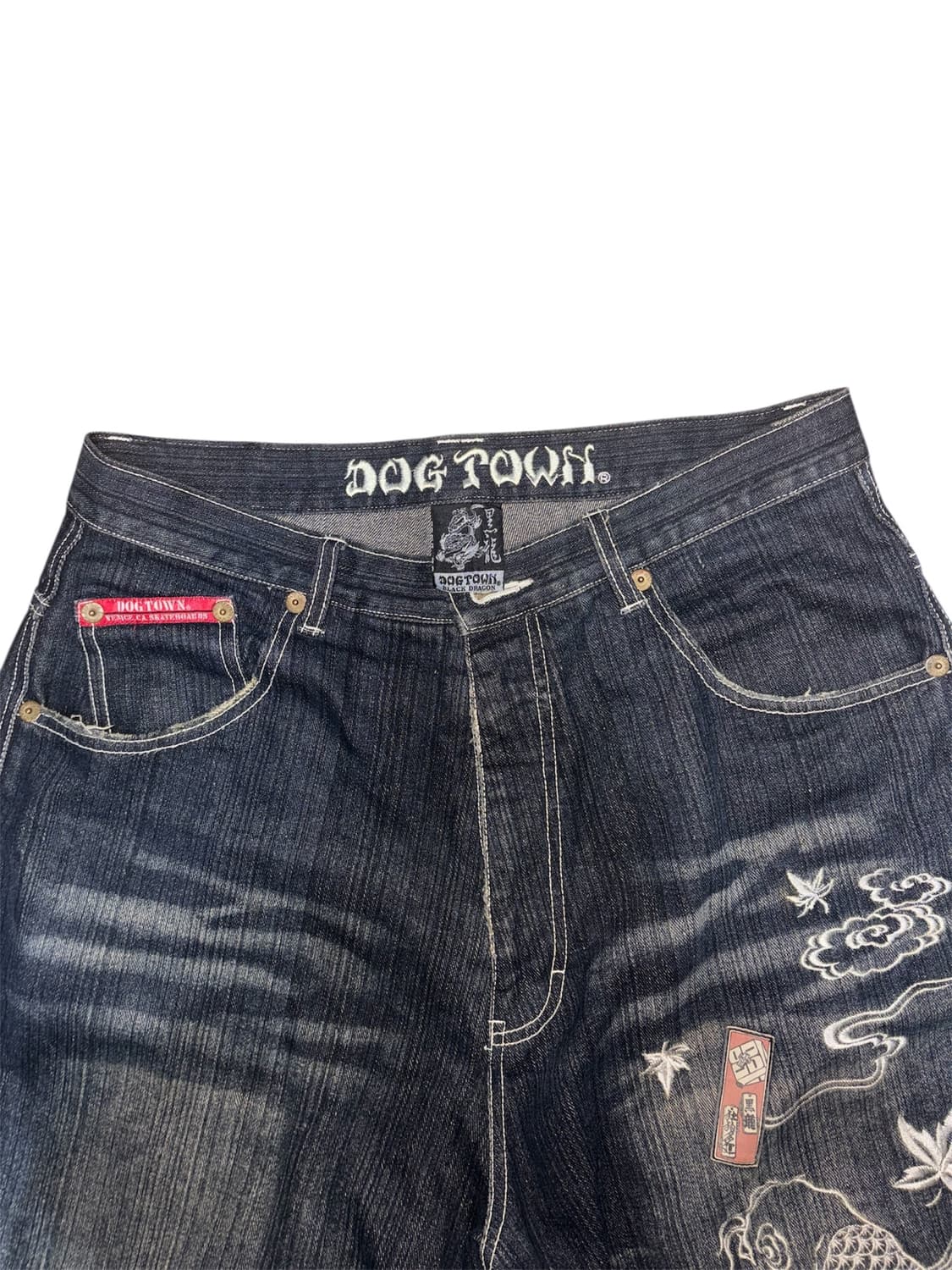 [DOG TOWN] 도그타운 오리엔탈 잉어 자수 올드스쿨 워싱 데님팬츠 상품이미지4