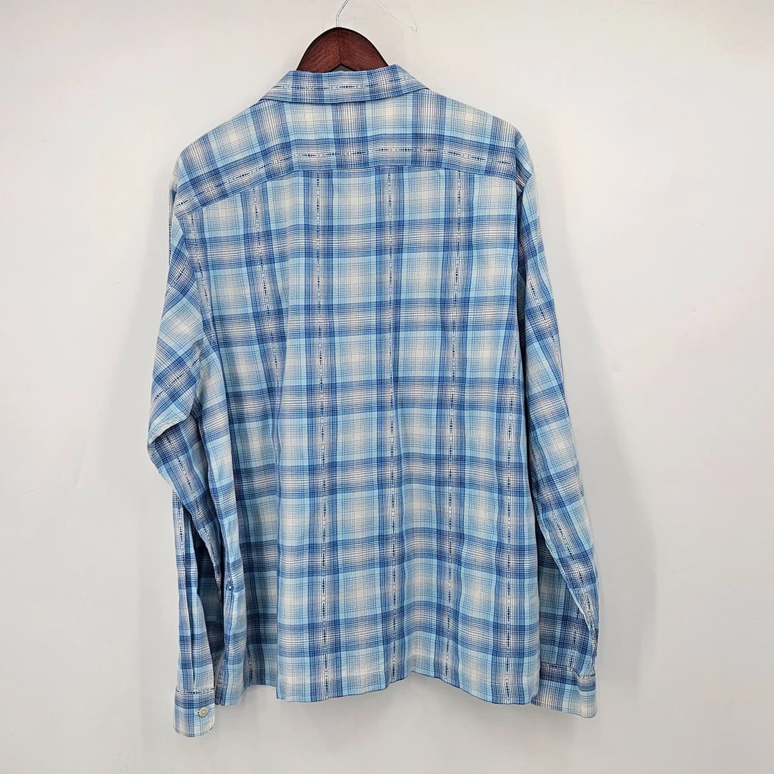 RRL 더블알엘 플래드 트윌 캠프 셔츠 스카이 블루 상품이미지5