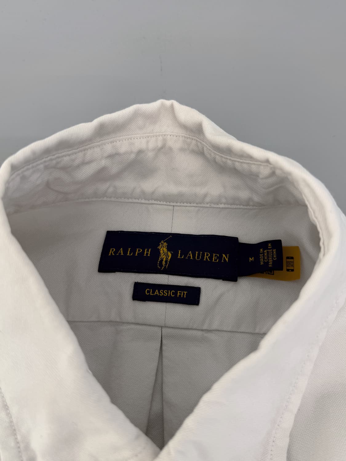 폴로 랄프로렌 신형 QR라벨 가먼트 다이 화이트 셔츠 상품이미지7