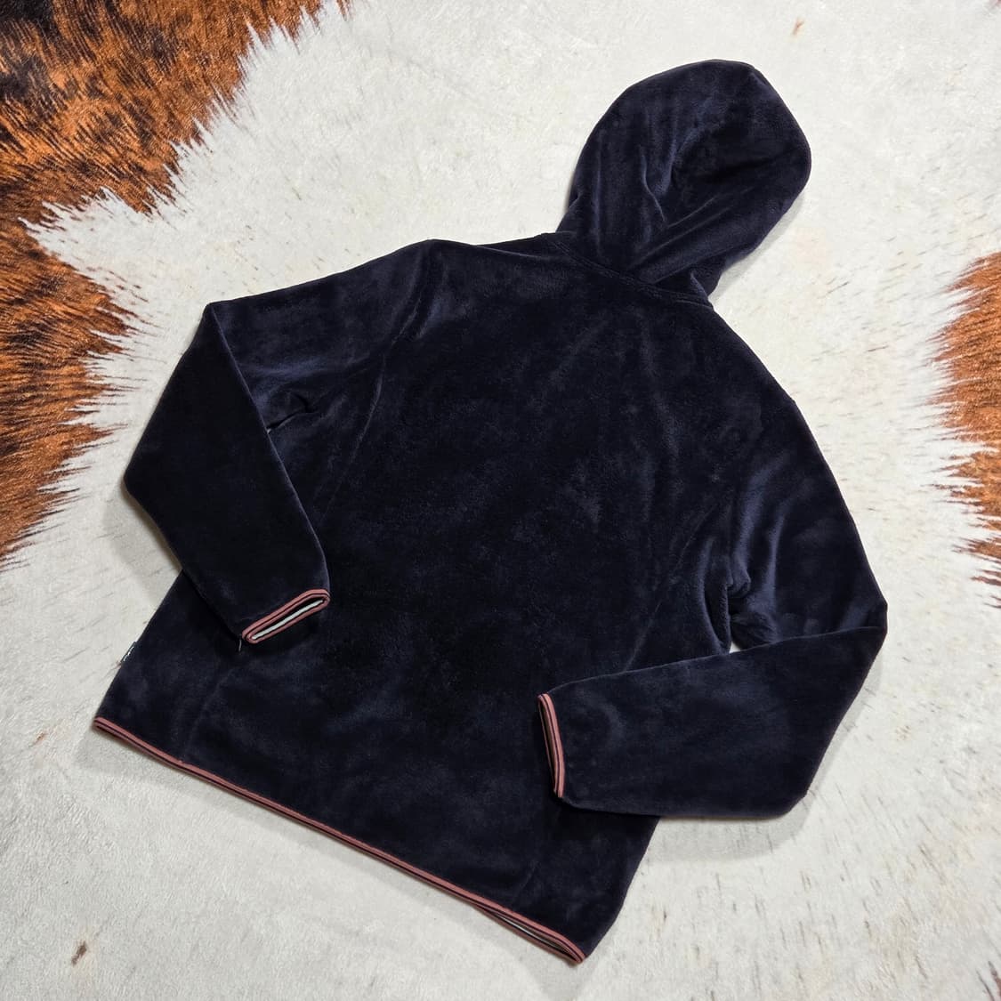 빈티지 네이비 후리스 후드집업 상품이미지4