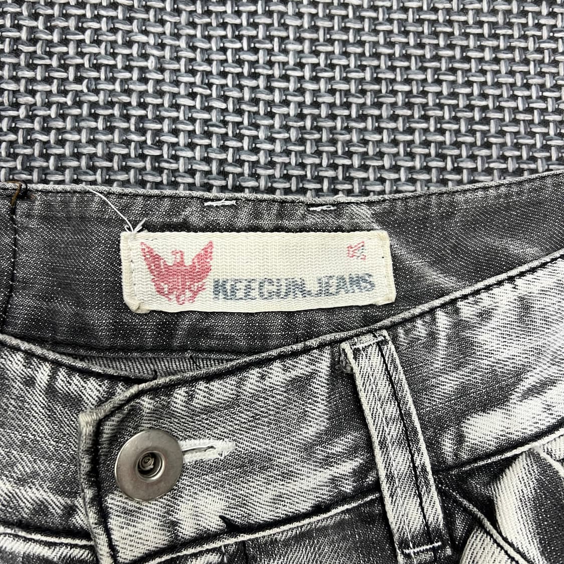 빈티지 워싱 그레이 데님 팬츠 상품이미지2