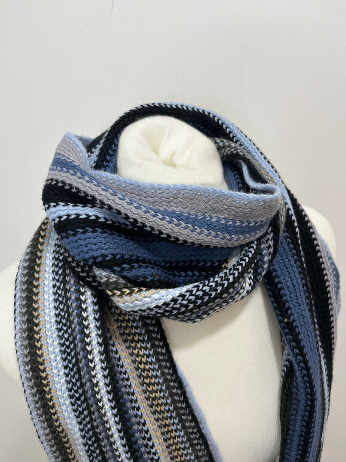 일본 빈티지 모리걸 소라맛 스트라이프 머플러 상품이미지4