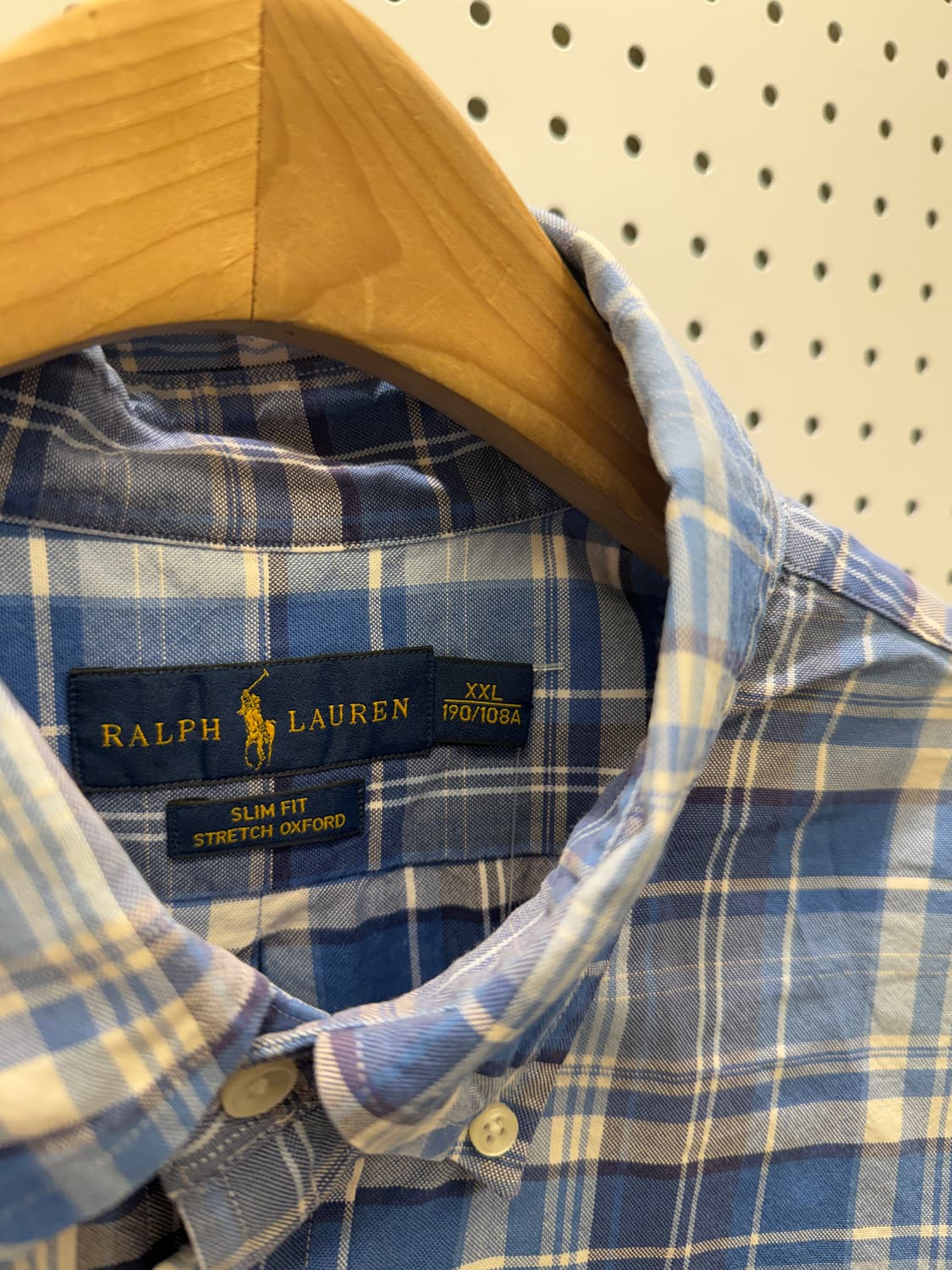폴로 랄프 로렌 블루 체크 버튼다운 셔츠 U506 상품이미지4