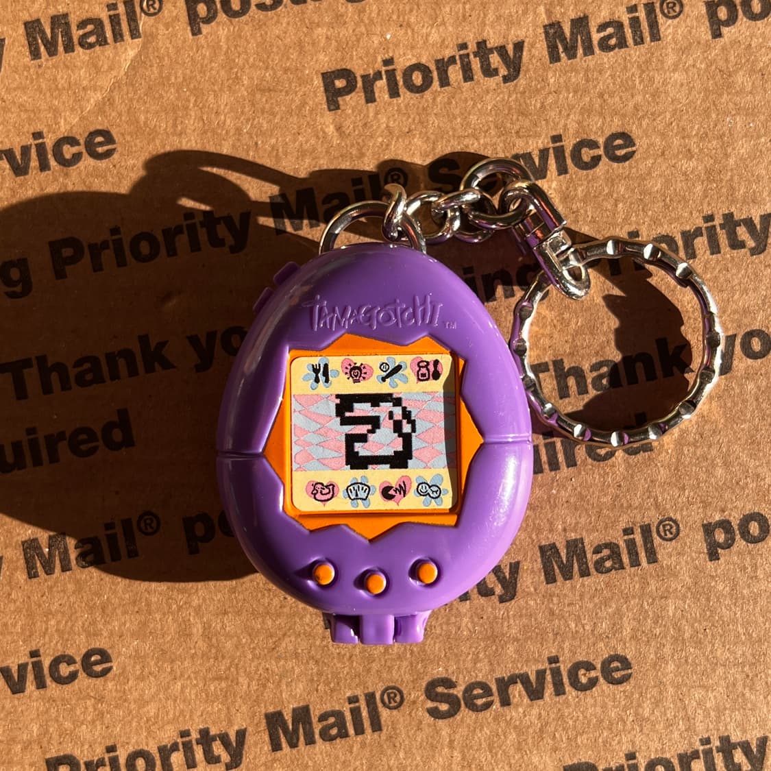 90s vtg Tamagotchi Purple Case Keyring 상품이미지1