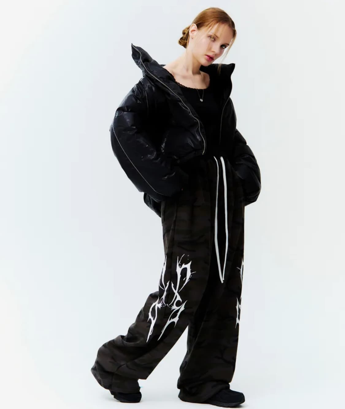 디쏘에이치 썬더 로고 카모 팬츠 블랙카모 상품이미지1