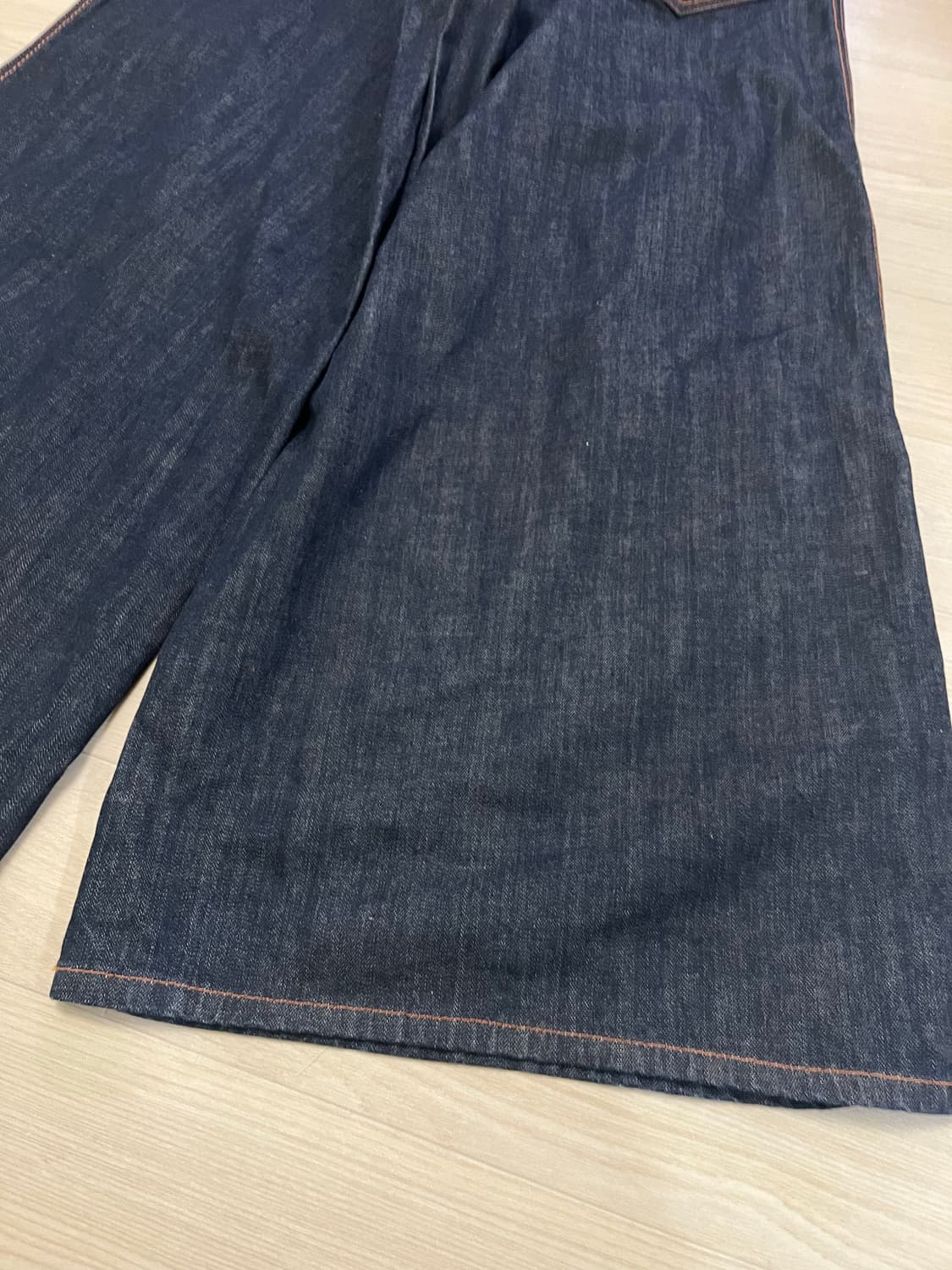 27 장폴고티에 레더 웨이스트 벨트 슈퍼 와이드 데님 팬츠 상품이미지6