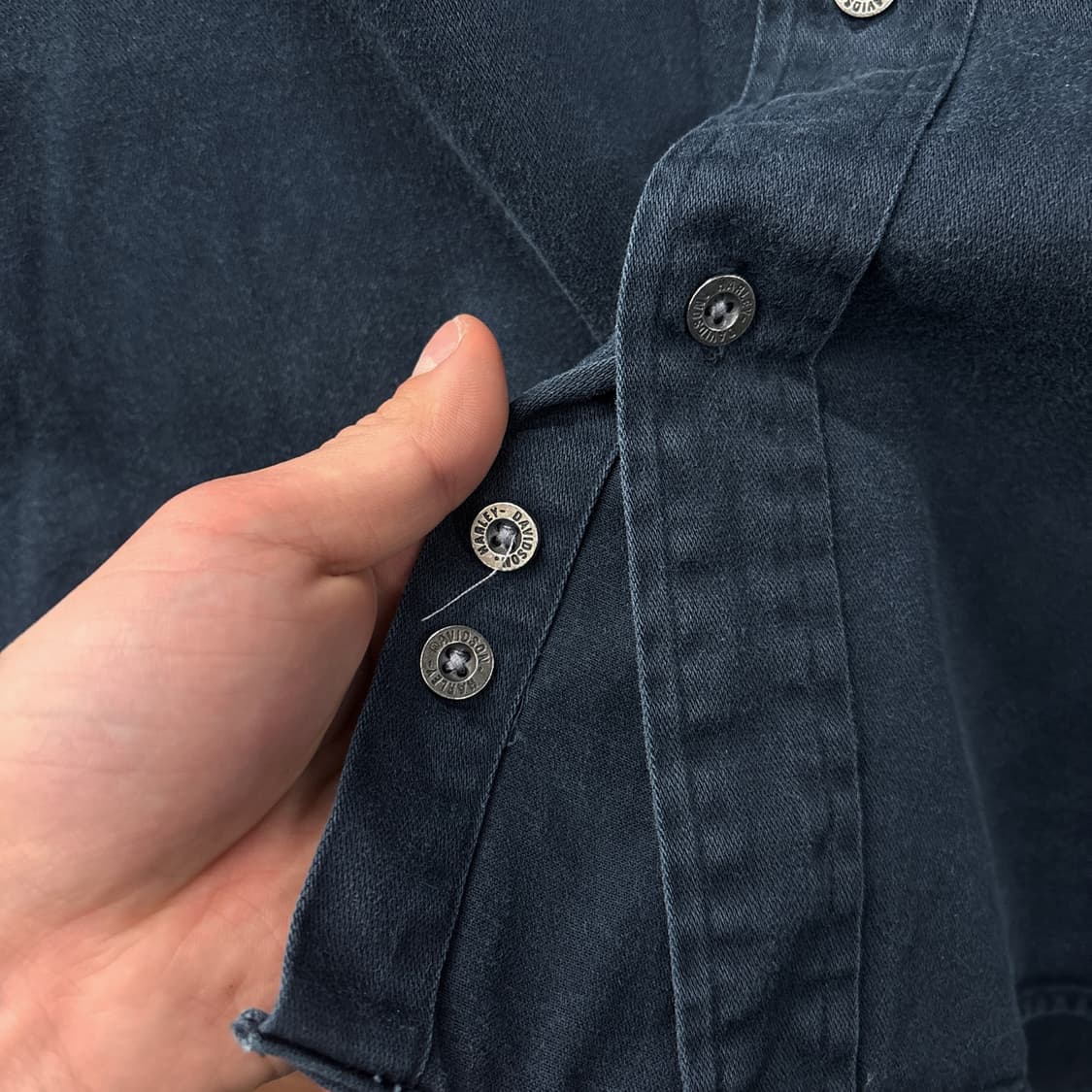 00s 할리데이비슨 바앤쉴드 리벳포켓 빈티지 페이딩 워크셔츠 N1190 상품이미지7