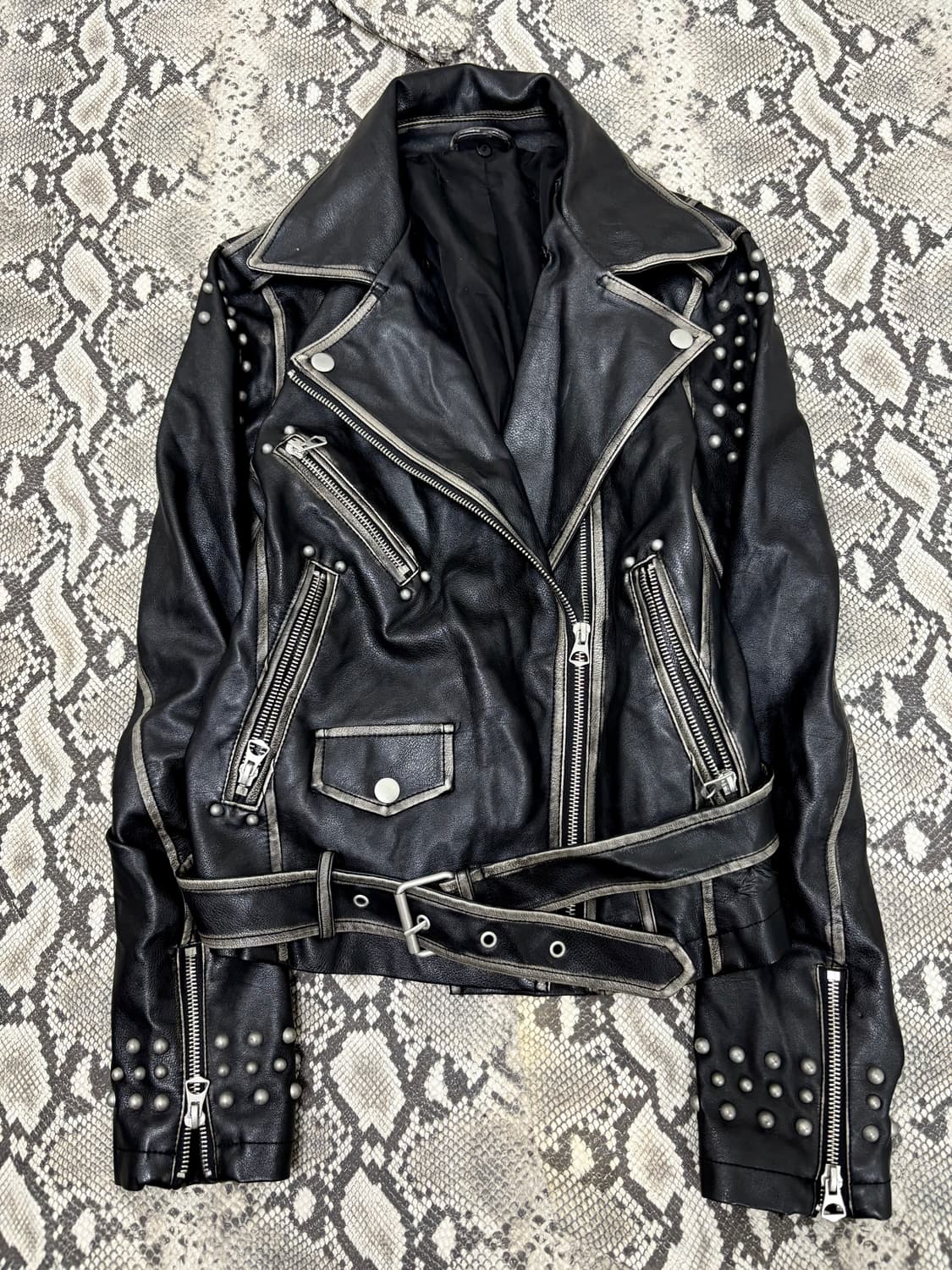 “Vintage” Rock Chic Mood Side Zipper Stu 상품이미지1