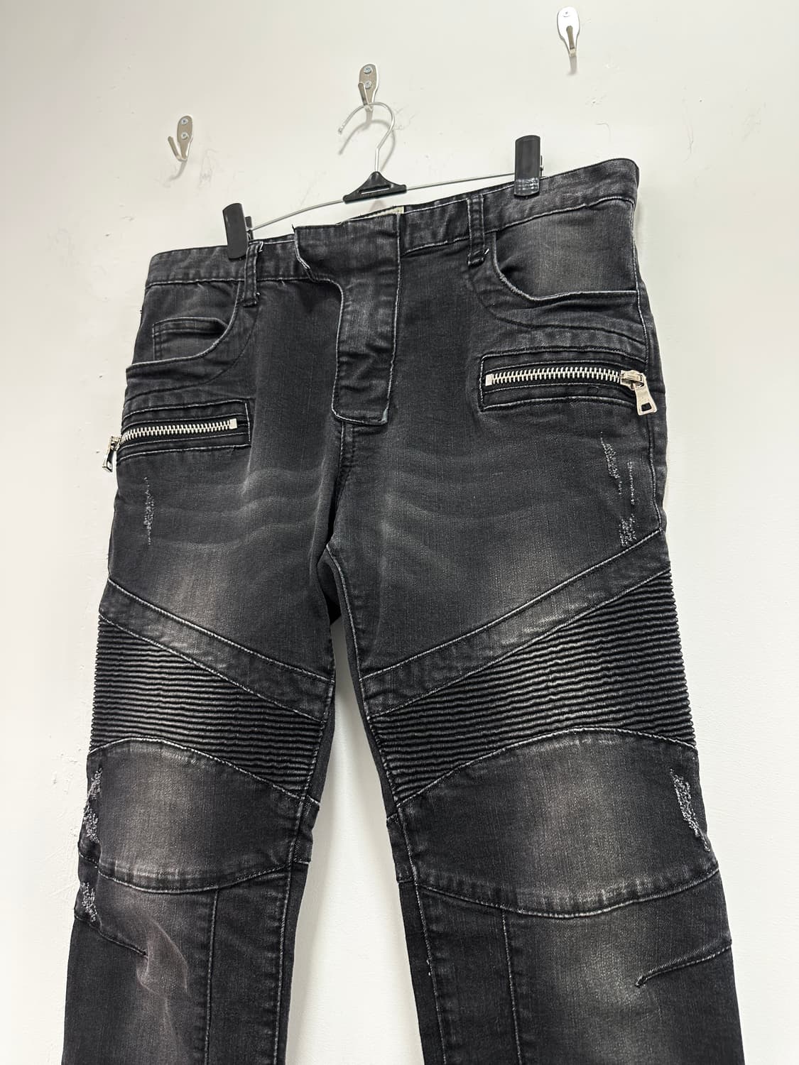 Vintage zipper detail biker jeans 상품이미지6