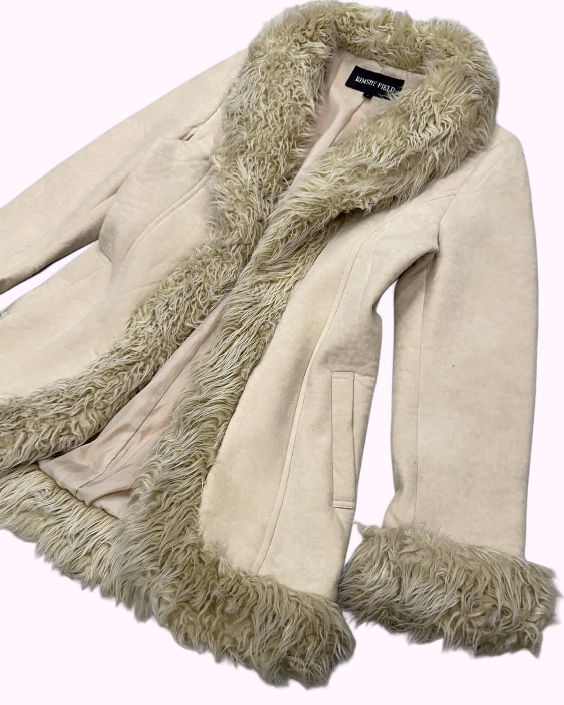 beige fur shearling jacket 상품이미지2