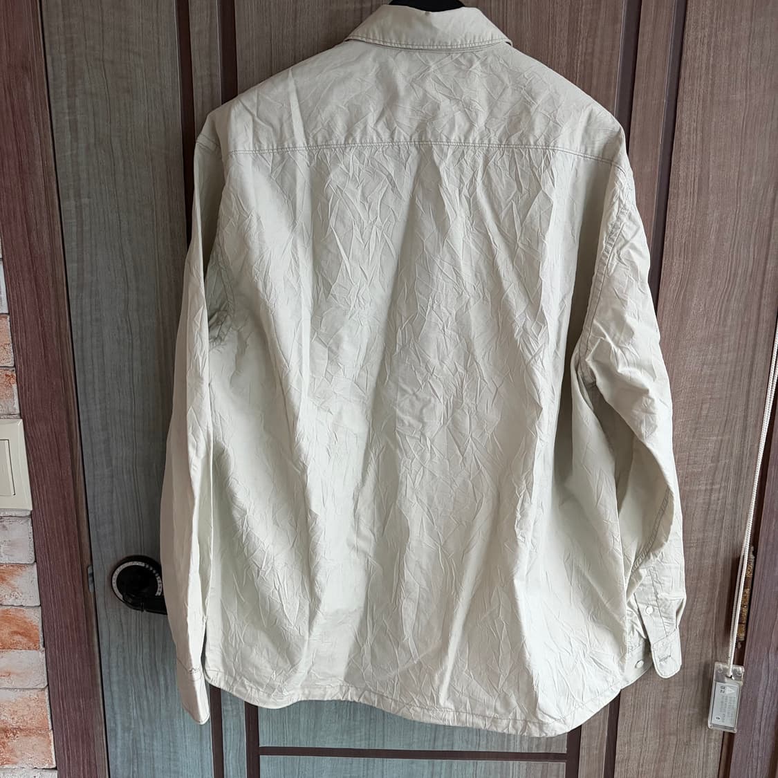 새상품(M) 언어펙티드 드로우스트링 셔츠 샌드 상품이미지3