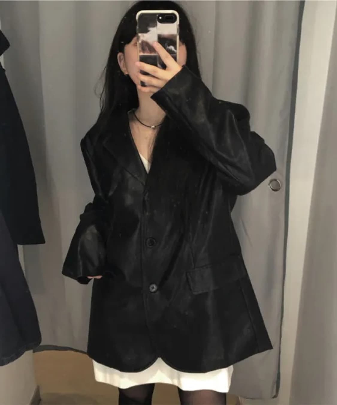 애니원모어 마인 레더 블레이저 자켓 상품이미지1