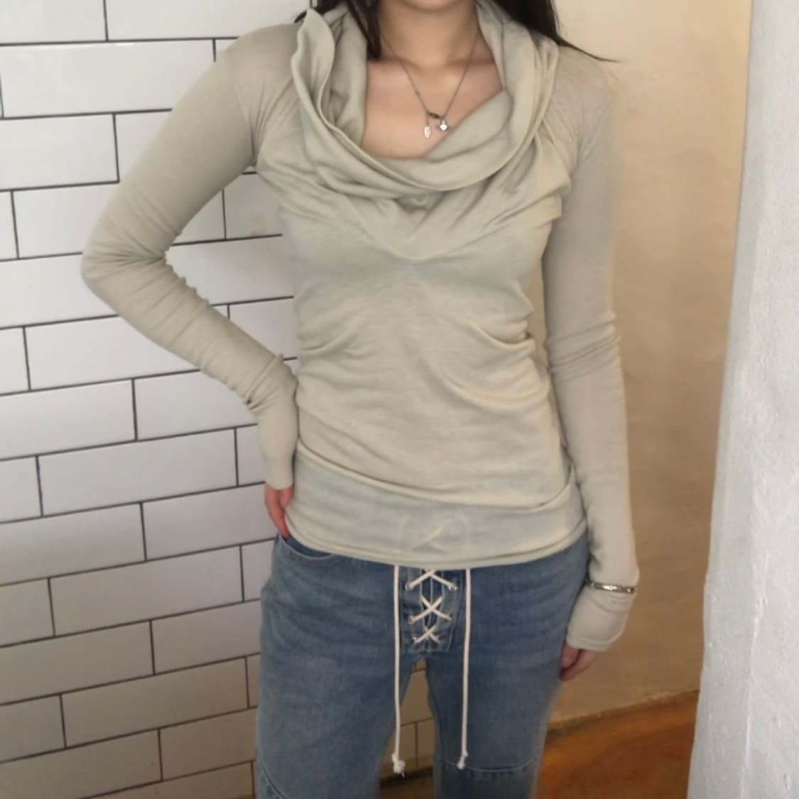 릭오웬스 드레이프 넥 롱 슬리브 상품이미지7