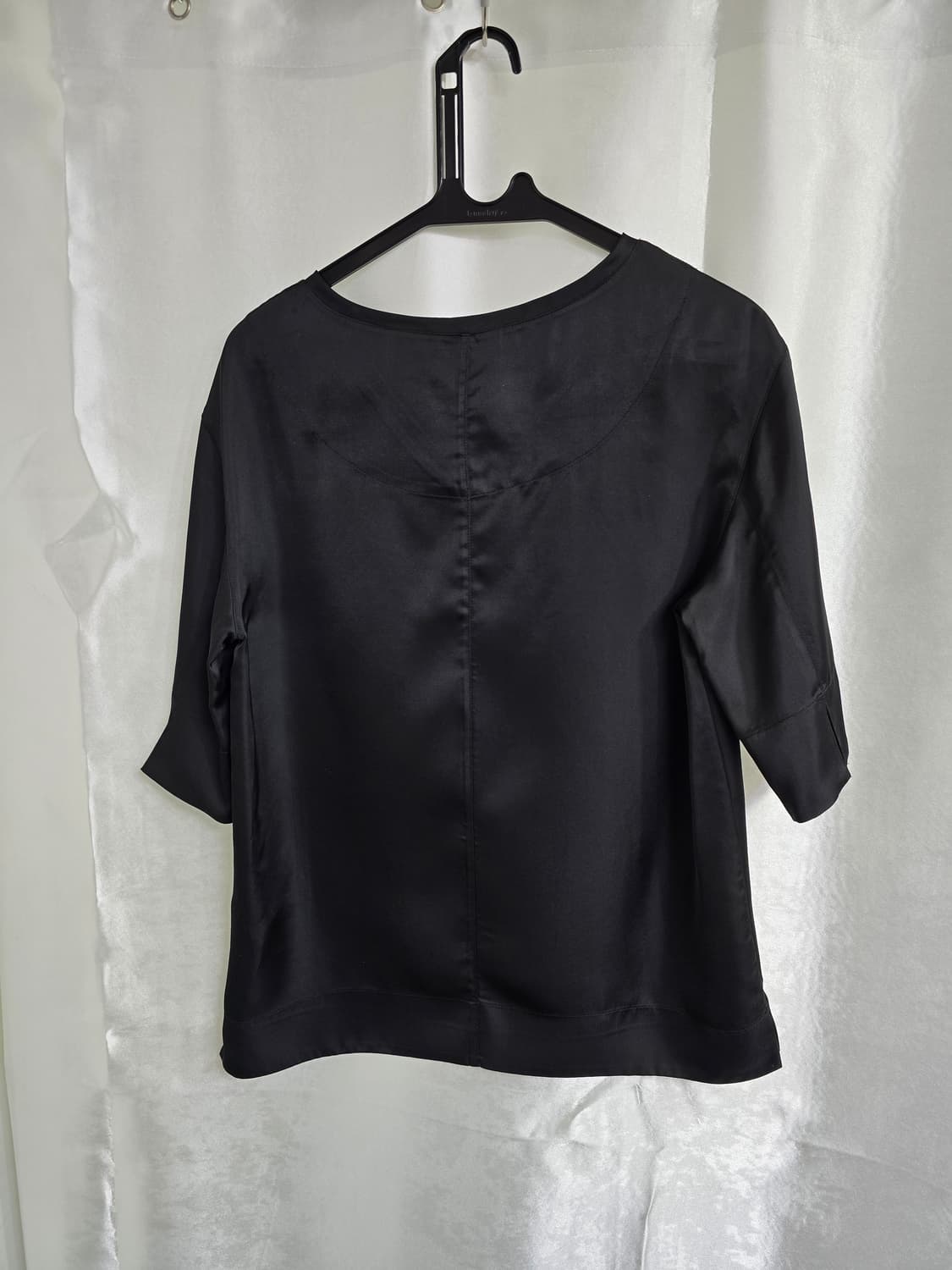 SYSTEM 블랙 브이넥 반팔 블라우스 (1879) 상품이미지2