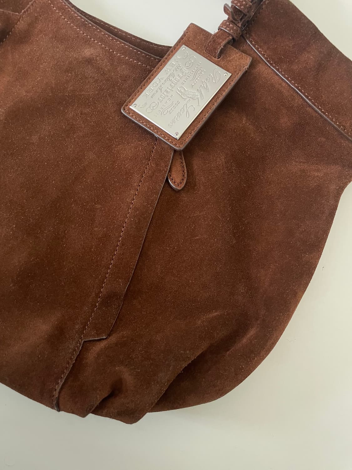 Ralph Lauren Brown Suede Hobo Tote Bag 상품이미지3