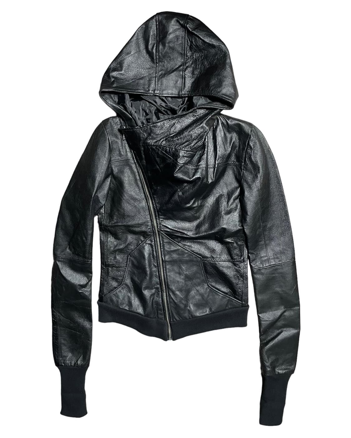 하이넥 레더 자켓 상품이미지1