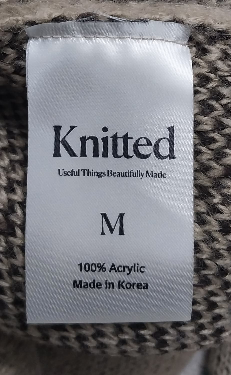 KNITTED 니티드 벌키 브러쉬 아가일 가디건 M 상품이미지4