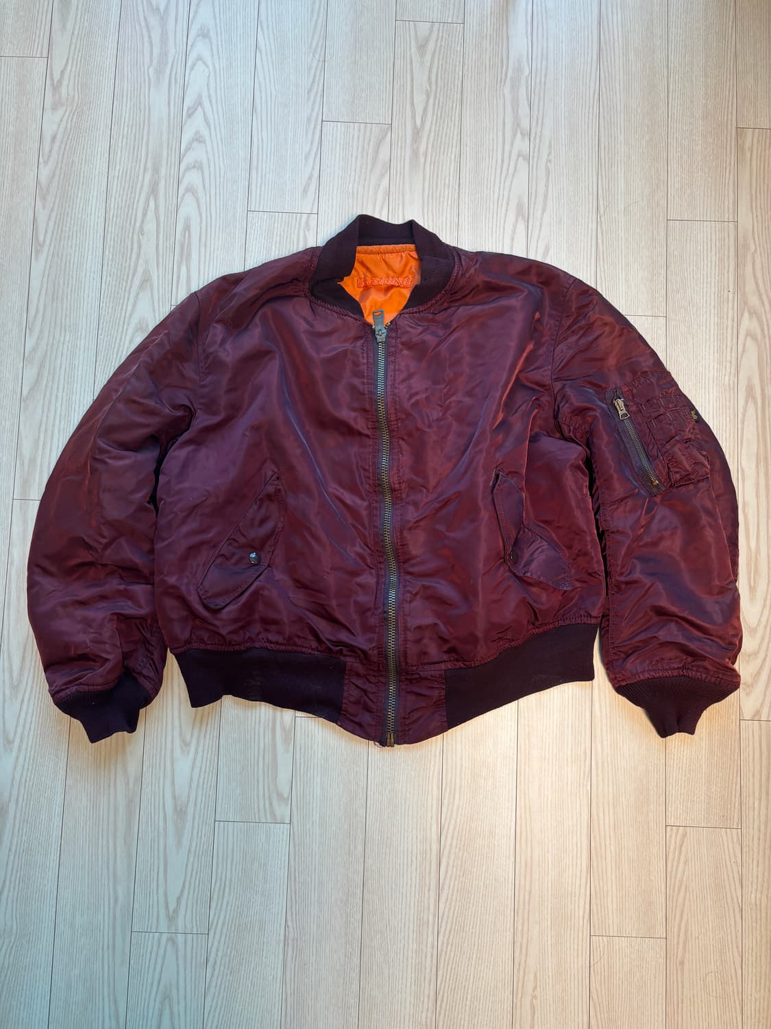 90s usa made ma-1 burgundy 상품이미지1