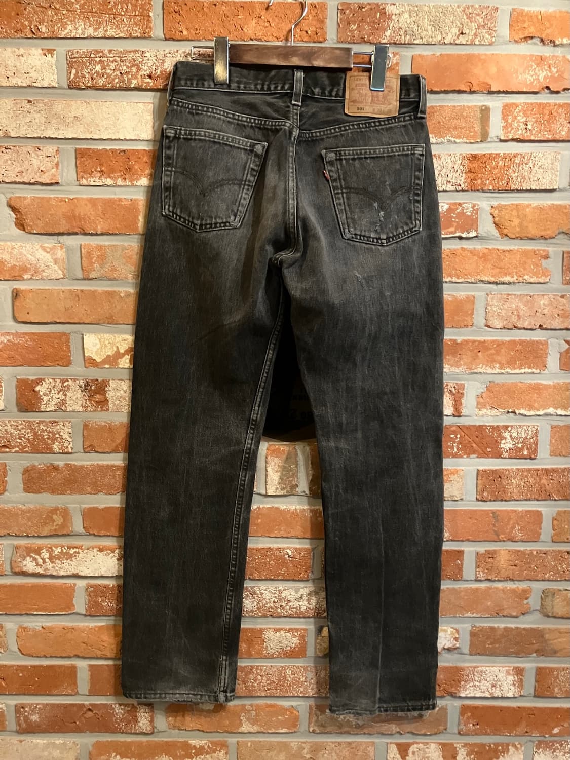 90s USA 빈티지 리바이스 501 0660 블랙진 흑청 데님 팬츠 상품이미지5