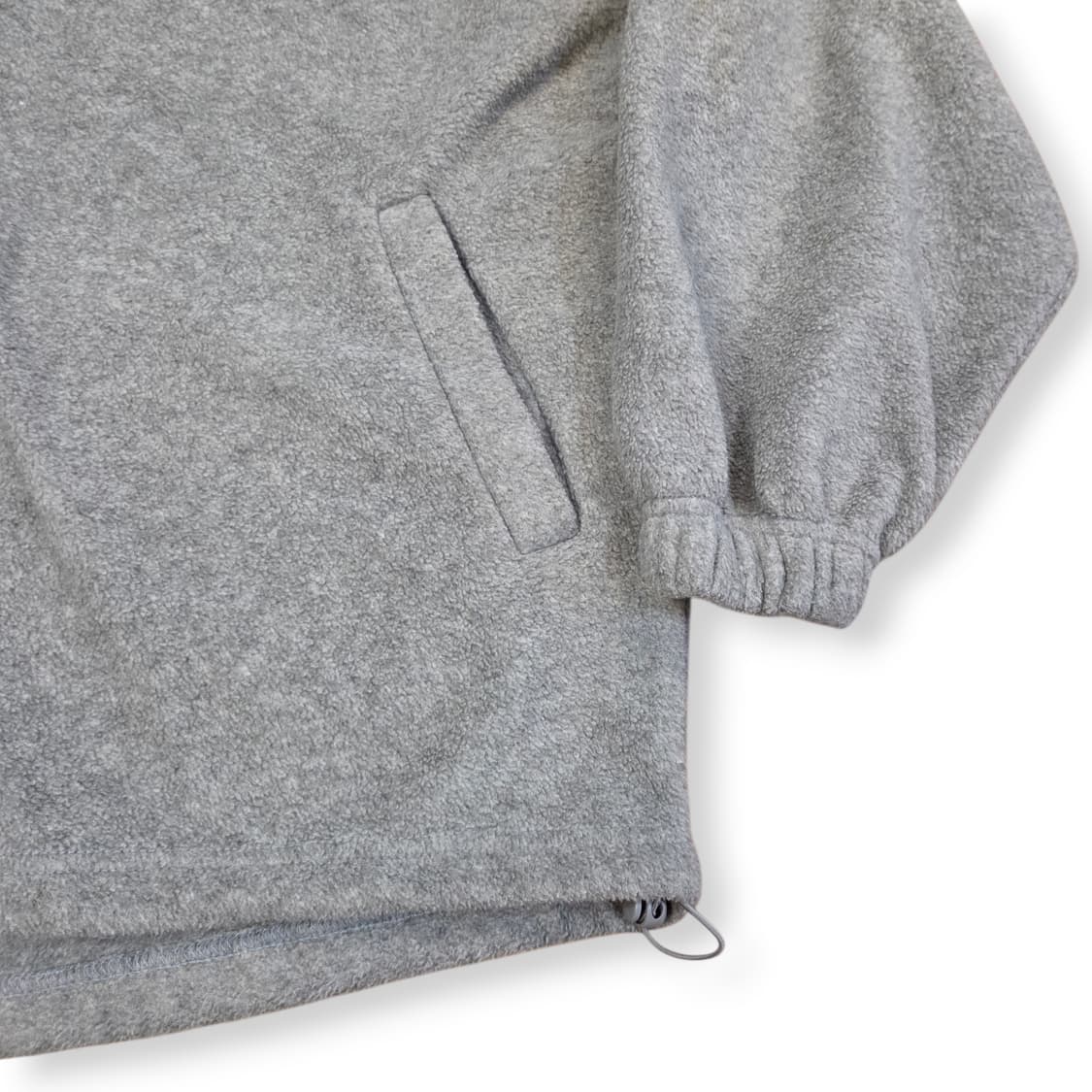 XEXYMIX 젝시믹스 그레이 오버핏 플리스 반집업 후드 상품이미지4