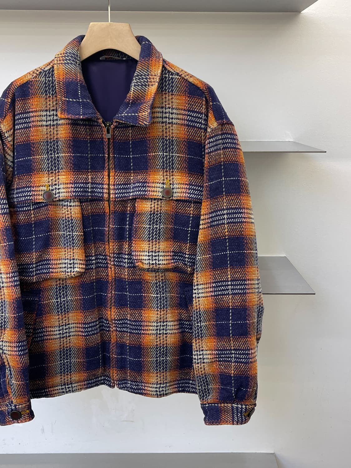 Ball 90s 타탄 체크 울 자켓 상품이미지3