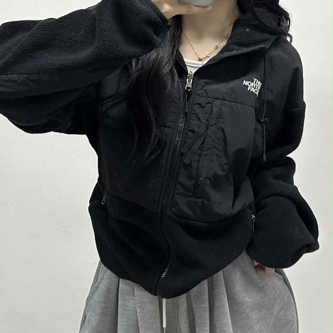 노스페이스 고프코어 포켓 플리스 자켓 후리스 후드집업 희귀져지(L) 상품이미지1