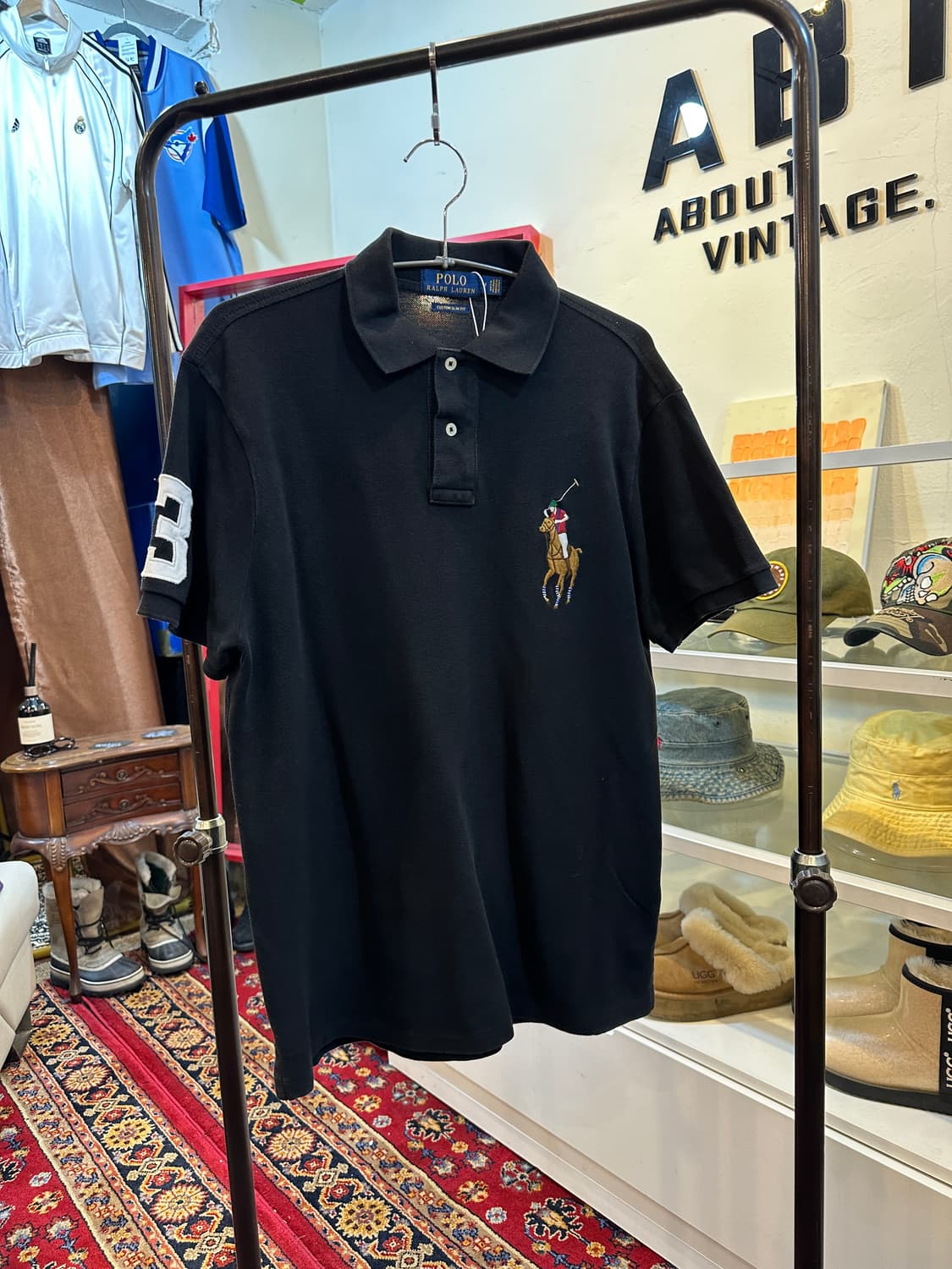 폴로 랄프로렌 빅포니 반팔 카라티 블랙 M 상품이미지1