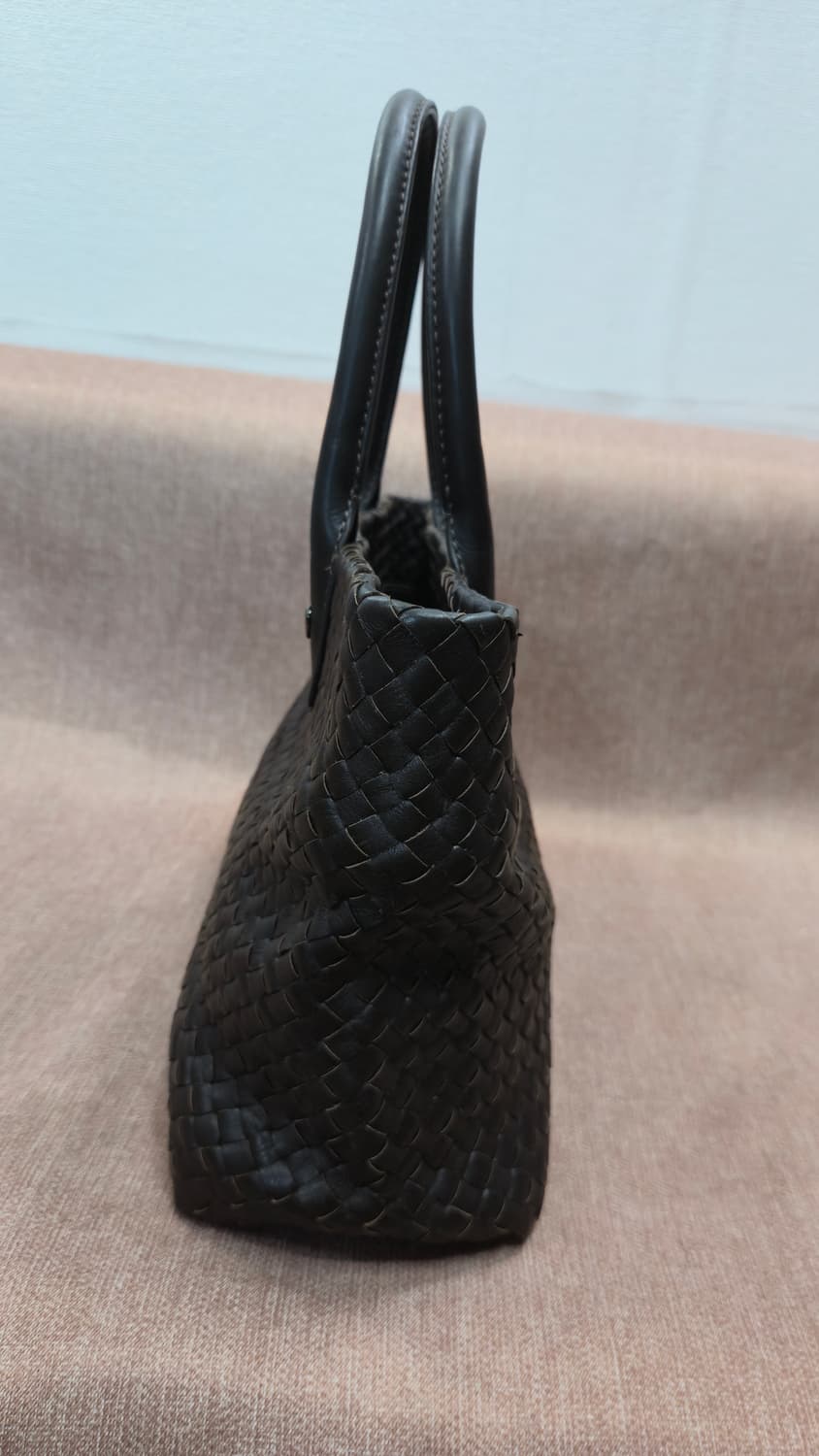 헬렌카민스키 정품 인트레치아토 위빙 레더 토트백 (다크브라운) 상품이미지3