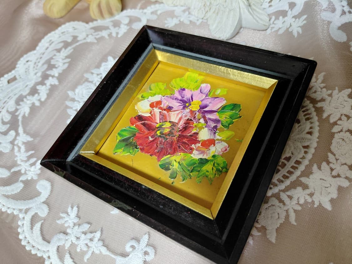 Vintage 꽃그림 미니유화액자 상품이미지3
