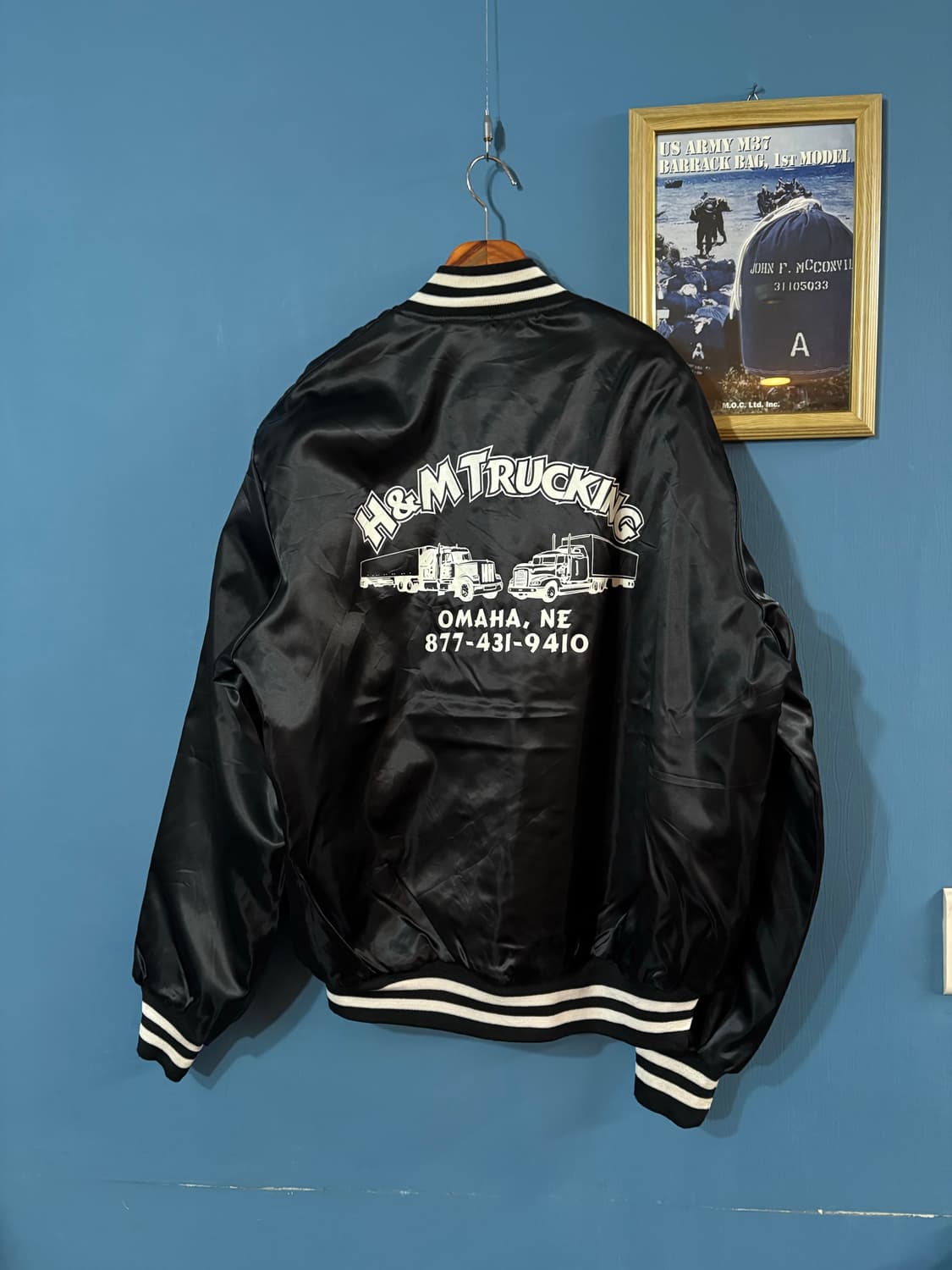 80-90‘s USA Holloway varsity Jacket. 상품이미지9