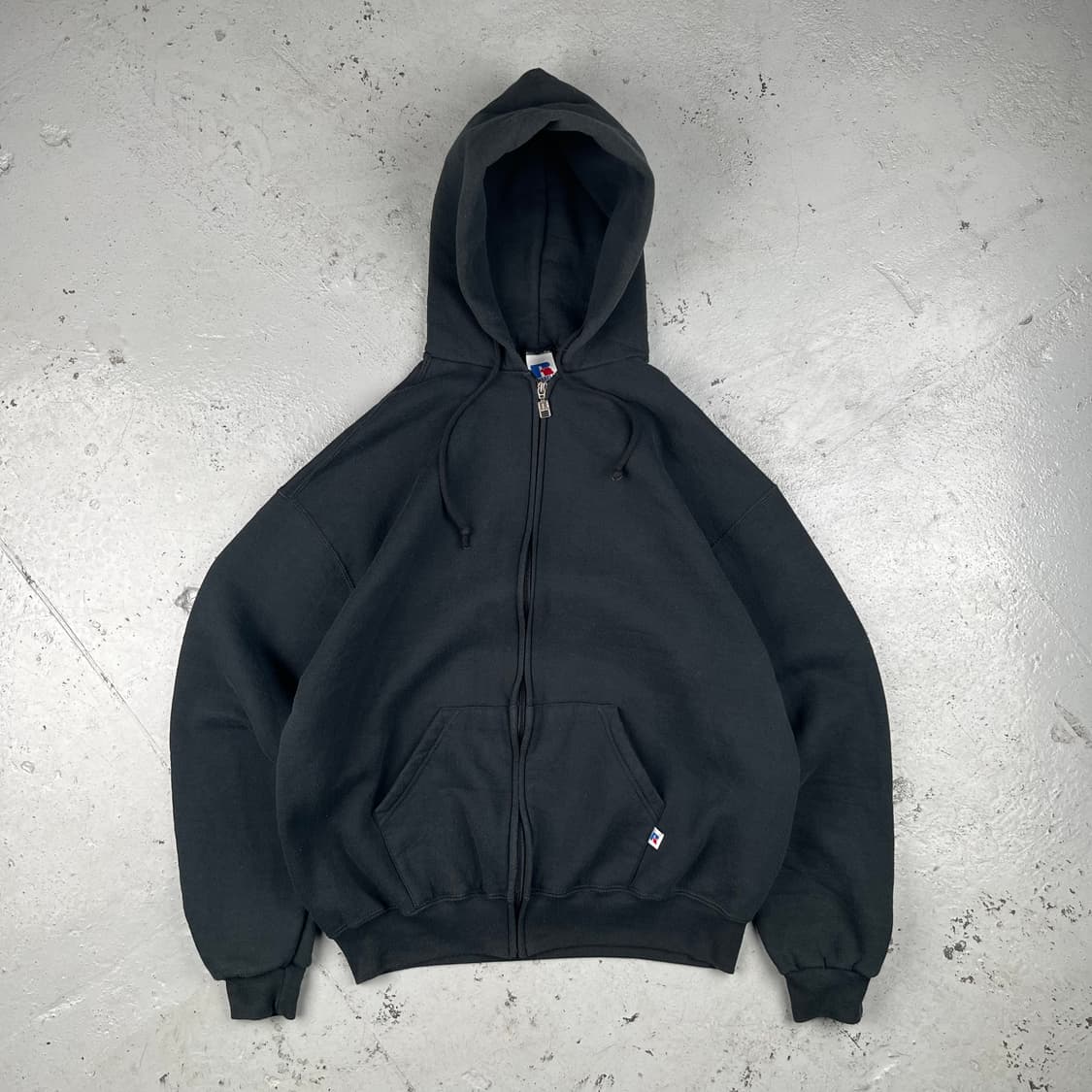 빈티지 러셀 애슬래틱 블랙 후드집업 상품이미지3