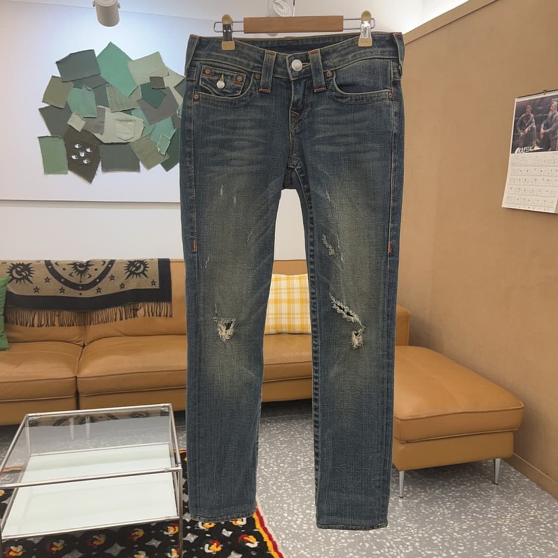 트루릴리전 쥴리 데미지 찢청 스판 데님 청바지 25인치 C08349 상품이미지3