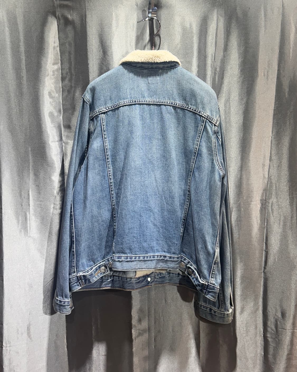 XL GAP 갭 연청 양털 쉐르파 데님 트러커 자켓 상품이미지3