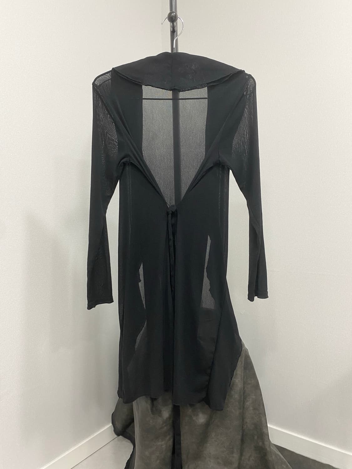 Sheer Ruffle Hooded Cardigan 상품이미지6