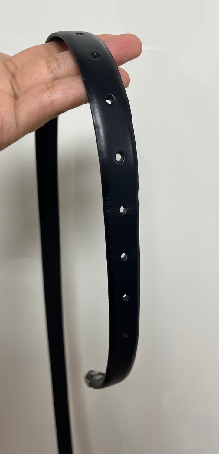 라벨아카이브 LB slim leather belt black 1size 상품이미지3