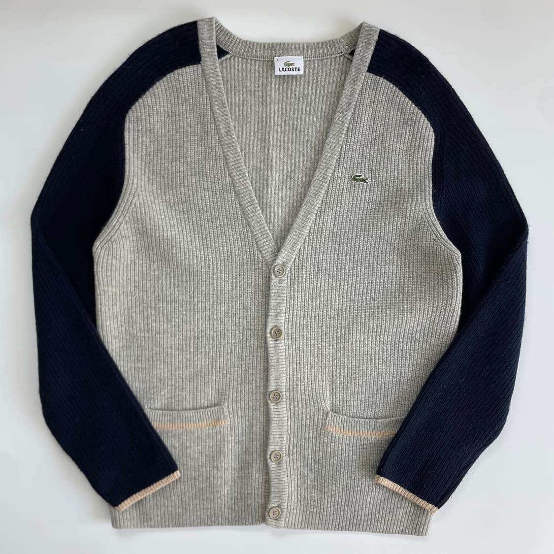 Lacoste  라코스테 자수 울 니트 가디건 상품이미지1