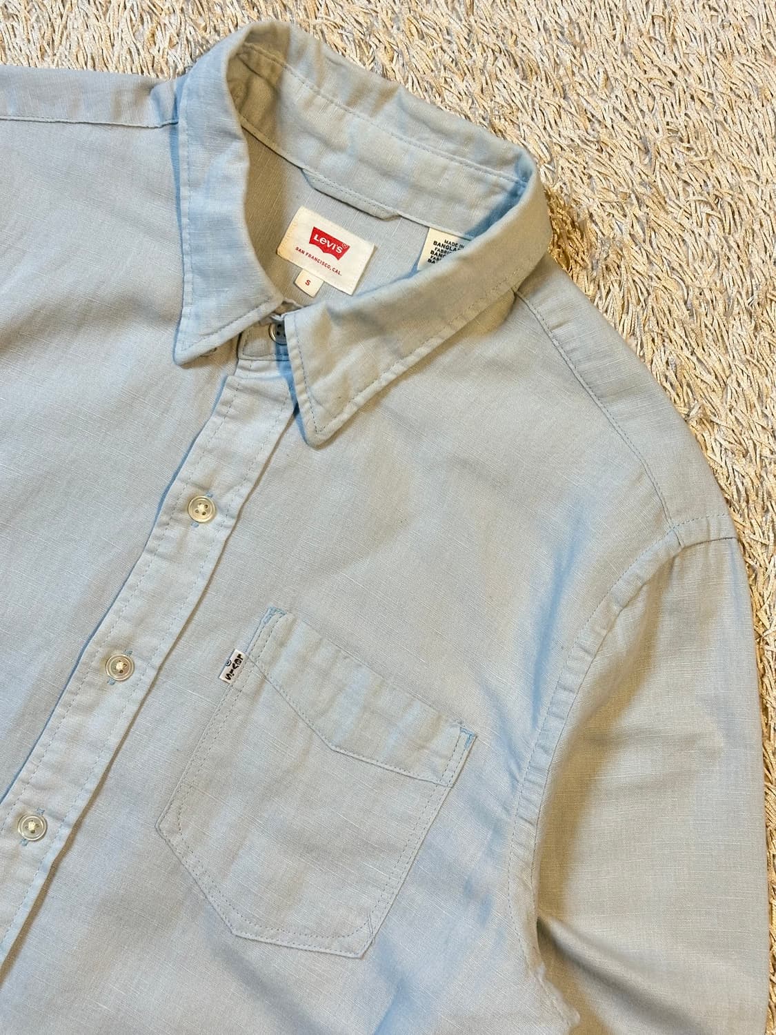 리바이스 LEVI'S 원포켓 데님 셔츠 연청 상품이미지2