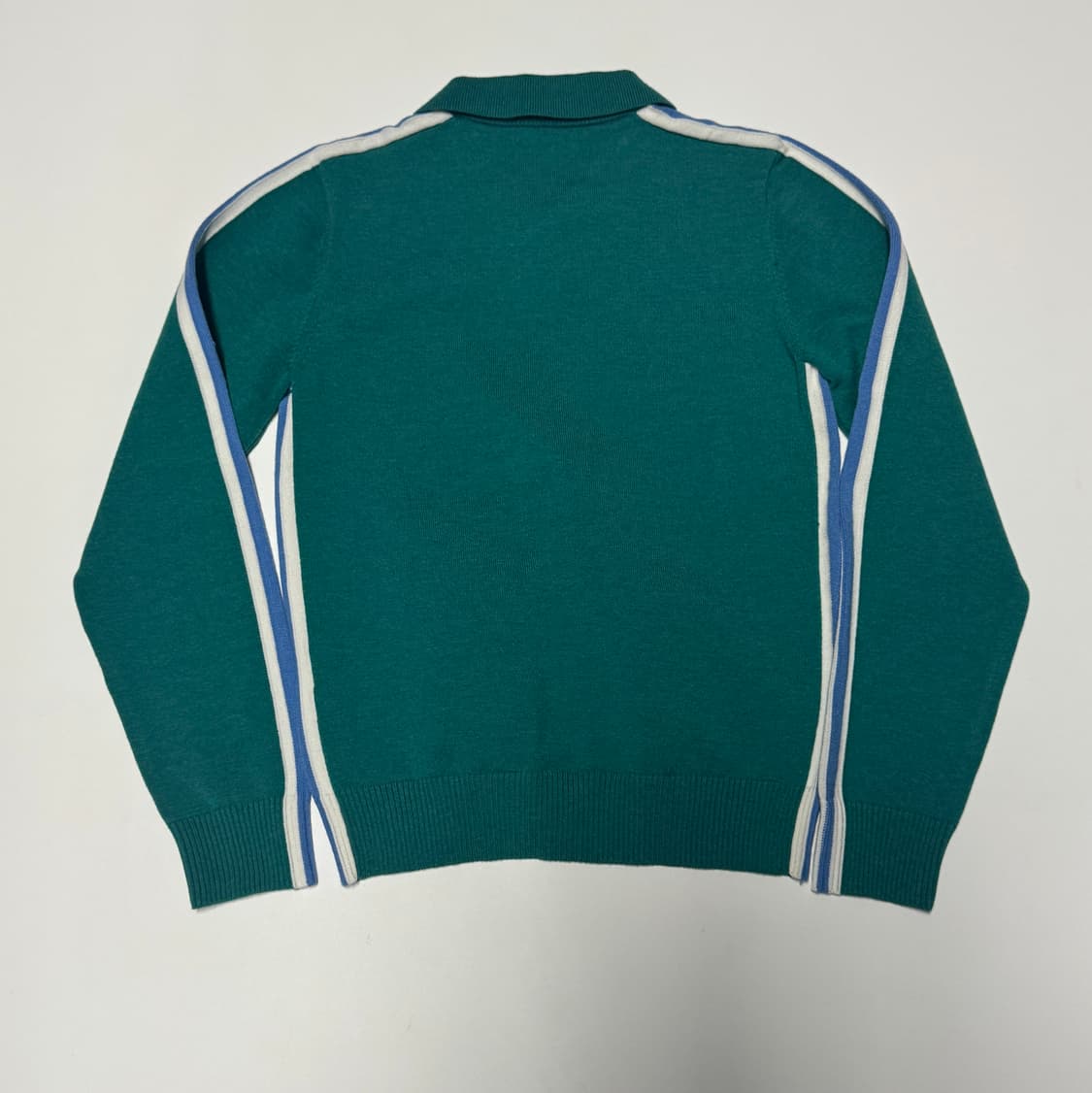 여성 베네통 깔끔한 풀오버 카라 니트 S 에메랄드 그린 상품이미지2