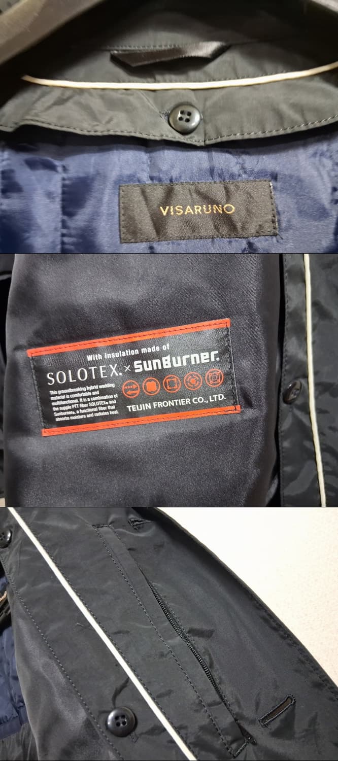 일본빈티지 VISARUNO 남성 맥코트 싱글하프트렌치코트 슬림95M  상품이미지7