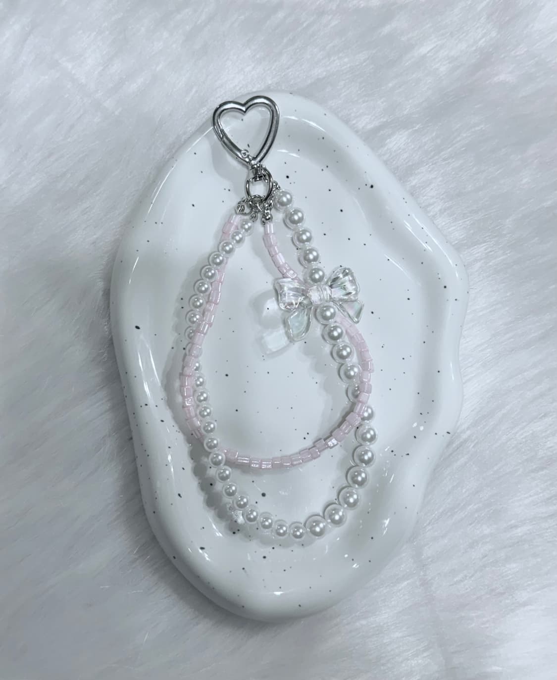 gesumchure Pink Pearl Ribbon 스트랩 상품이미지1