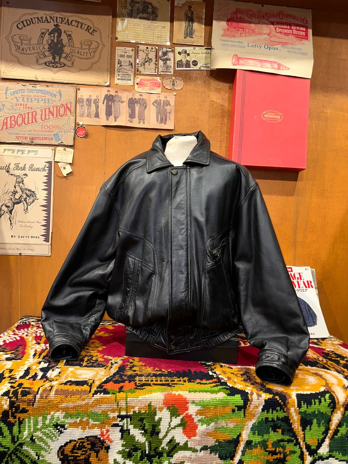 ( 2XL ) 가죽자켓 봄버자켓 항공자켓 블루종 빈티지가죽 a2가죽 상품이미지2