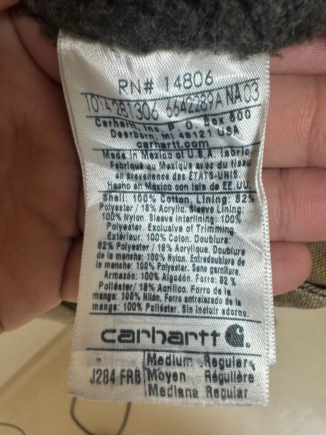 칼하트 j284 쉐르파 후드 워크자켓 상품이미지7