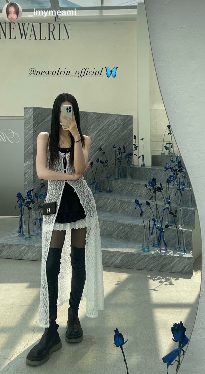 뉴얼린 lace layered sleeveless dress 상품이미지2