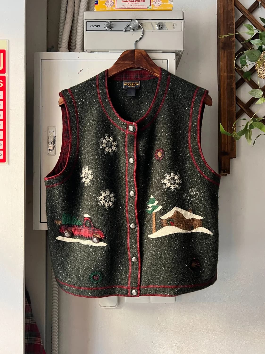 [M]Woolrich USA 울리치 스노우빌리지 니트 베스트 상품이미지1