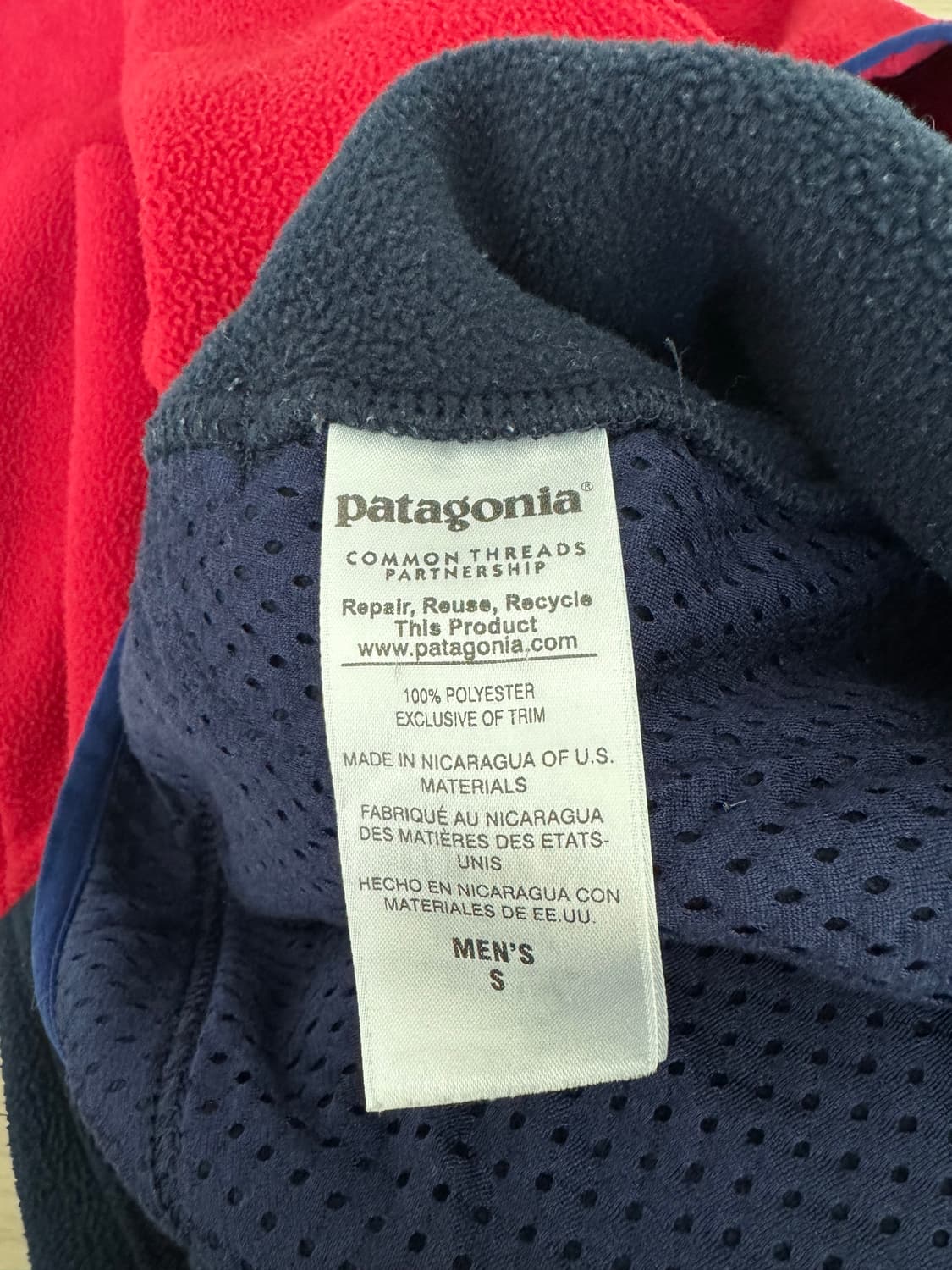 파타고니아 신칠라 레드/네이비 S 상품이미지5