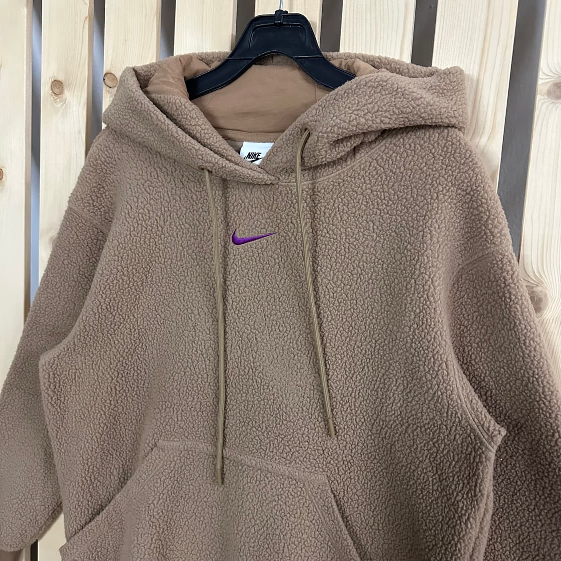 (M) 나이키 미드 스우시 브라운 플리스 후드 상품이미지4