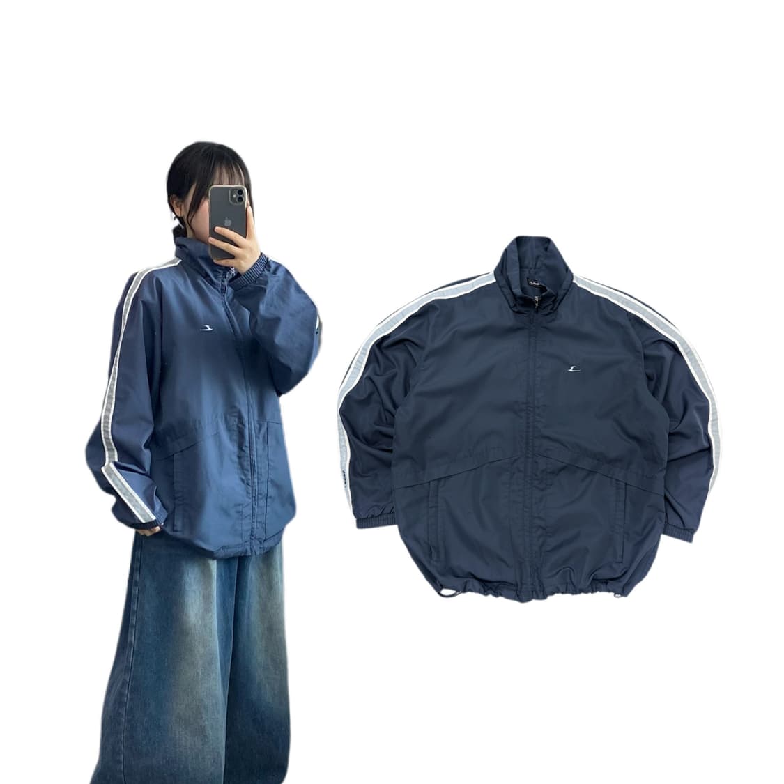 르카프 90s 올드스쿨 오버핏 바람막이 자켓 상품이미지1