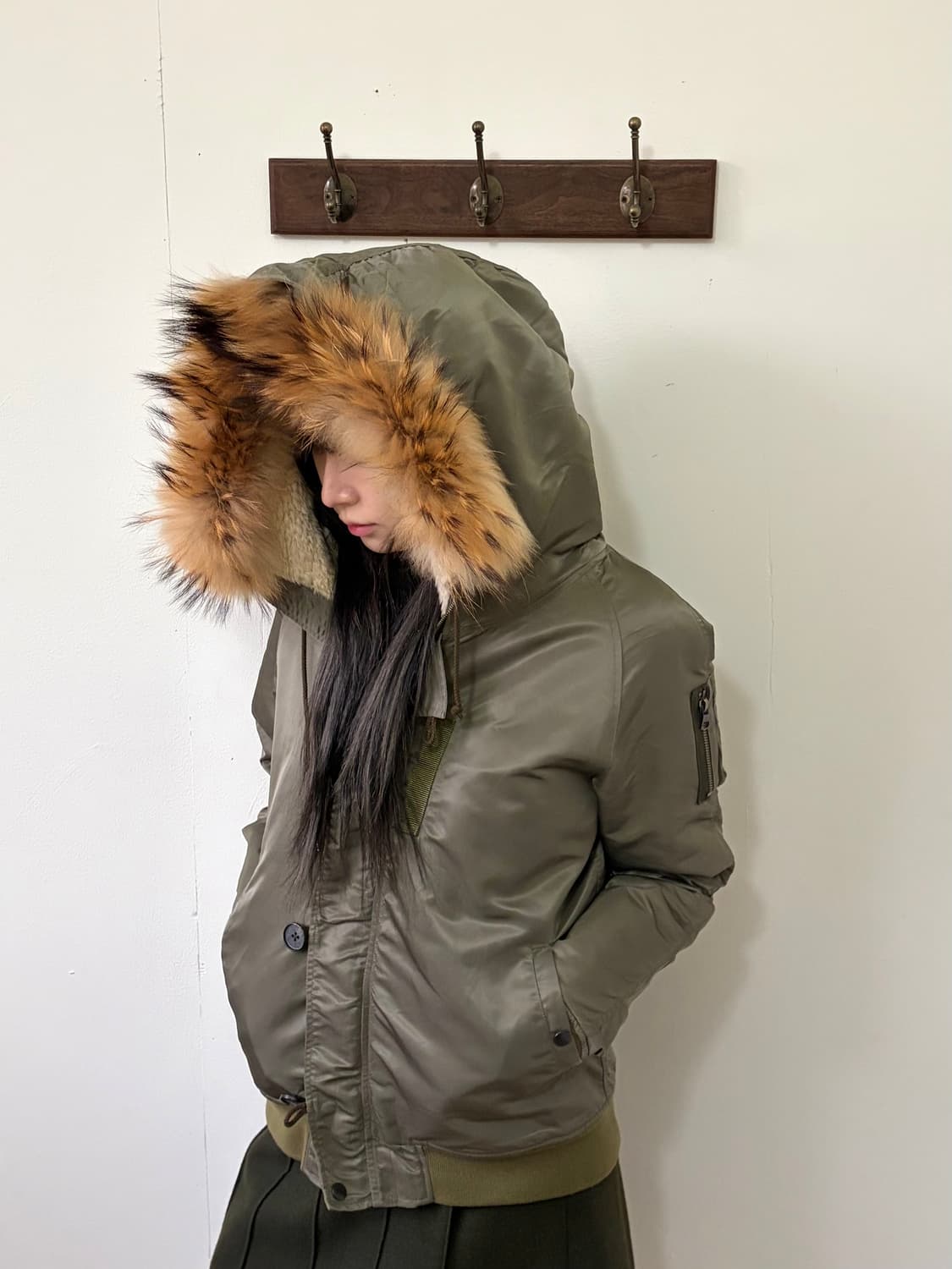 STUDIOUS 라쿤 퍼 야상 상품이미지6